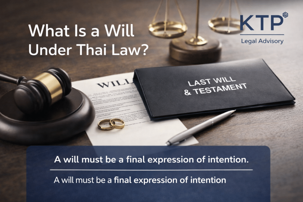 A will must be a final expression of intension